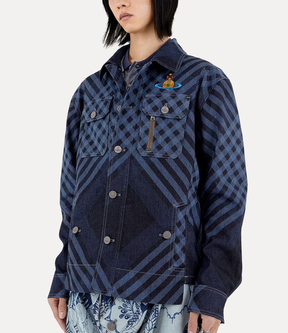 Vivienne Westwood Collared Stripped Jacket in BLUE